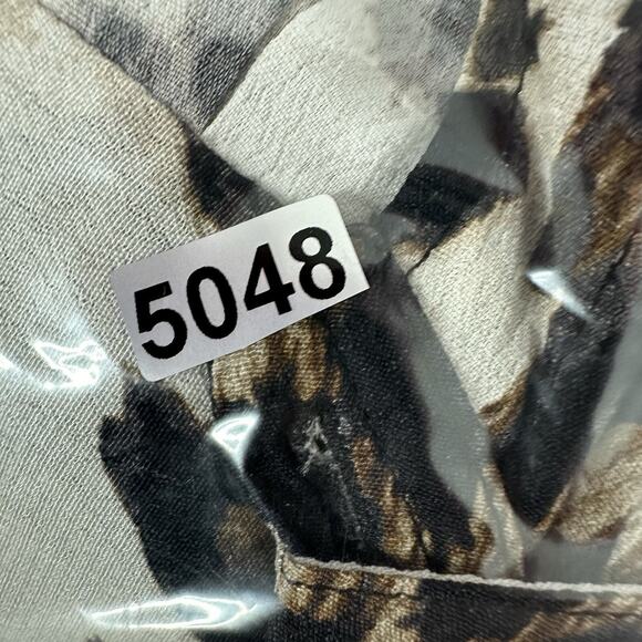 John Mark Shirt Top Womens Medium Brown Animal Print Art Light Weight Boxy - Picture 8 of 9